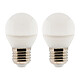 Elexity - Lot de 2 ampoules LED sphérique 5,2W E27 470lm 2700K (Blanc chaud) Elexity - Lot de 2 ampoules LED sphérique 5,2W E27 470lm 2700K (Blanc chaud)