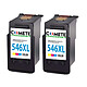 COMETE - Pack de 2 de Cartouches d'encre Compatibles avec Canon - Couleur - Marque française COMETE CONSOMMABLE - Lot de Cartouches d'encre Compatibles avec Canon PG-545 et Canon CL-546 XL - Cartouches Noir 545XL + Couleur 546XL (2 Couleurs)