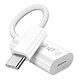 LinQ Adaptateur USB C vers Lightning Charge Rapide Power 60W Delivery Blanc - Adaptateur multifonction blanc de la marque LinQ, pour recharger et synchroniser vos données