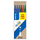 PILOT Set de 6 Recharges FRIXION BALL BLS-FR7 (3 Bleu + 1 Noir + 1 Rouge + 1 Vert) Recharge pour stylo roller