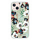 LaCoqueFrançaise Coque iPhone 13 360 intégrale transparente Motif Fleurs vert d'eau Tendance Coque iPhone 13 360 intégrale transparente Fleurs vert d'eau Tendance