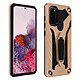 Avizar Coque Galaxy S20 Bi-matière En Relief Antichocs Béquille Support Vidéo Rose Gold - Coque de protection spécialement conçue pour le Samsung Galaxy S20