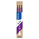 PILOT Set de 3 Recharges FriXion Ball Clicker Pointe Fine Violet x 12 Recharge pour stylo roller