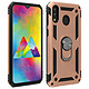 Avizar Coque Samsung Galaxy M20 Bi matière Rigide et souple Bague Support rose gold Coque de protection spécialement conçue pour le Samsung Galaxy M20, Rose Gold