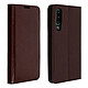 Avizar Etui folio Marron Cuir véritable pour Huawei P30 - Etui folio Marron cuir véritable Huawei P30