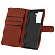 Avizar Housse pour Samsung Galaxy S21 Protection Portefeuille Fonction Support Vidéo Marron Etui folio Marron en Eco-cuir, Galaxy S21