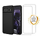 Evetane Coque Google Pixel 8 Silicone liquide Noire + 2 Vitres en Verre trempe Protection ecran Antichocs Coque Google Pixel 8 Silicone liquide Noire + 2 Vitres en Verre trempe Protection ecran Antichocs