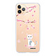 Evetane Coque iPhone 11 Pro silicone transparente Motif Chat et Fleurs ultra resistant Coque iPhone 11 Pro silicone transparente Chat et Fleurs ultra resistant Protection housse Motif Ecriture Tendance