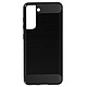 Avizar Coque Samsung Galaxy S21 FE Renforcée Souple Carbone Effet Brossé Noir Coque de protection noire spécialement conçue pour Samsung Galaxy S21 FE