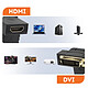 Avizar Adaptateur HDMI Femelle vers DVI Mâle Design Coudé et Rotatif 360°  Plaqué Or pas cher