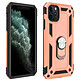 Avizar Coque Apple iPhone 11 Pro Max Antichoc Bi-matière Bague Support Vidéo rose gold - Coque de protection spécialement conçue pour Apple iPhone 11 Pro Max