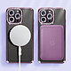 Avizar Coque Diamant pour iPhone 15 Pro Protection MagSafe Contour Strass Violet pas cher