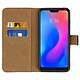 Acheter Avizar Housse Folio Xiaomi Mi A2 Etui cuir clapet portefeuille coque silicone Noir