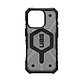 UAG Coque pour iPhone 16 Pro MagSafe Renforcée Antimicrobienne Série Pathfinder Gris Cette coque MagSafe grise cendre série Pathfinder de marque UAG est destinée à protéger votre iPhone 16 Pro des chocs accidentels au quotidien