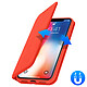 Avizar Housse Apple iPhone X / XS Étui Folio Portefeuille Fonction Support Rouge pas cher