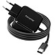 Fairplay Chargeur GaN USB-C 100W pour Ordinateur Portable et MacBook Noir Technologie de charge GaN, vitesse de charge décuplée dans un format minimaliste