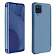 Avizar Housse pour Samsung Galaxy A12 Clapet translucide Design Miroir Support Vidéo Bleu Etui folio Bleu en Polycarbonate, Galaxy A12