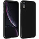 Avizar Coque Apple iPhone XR Silicone Gel Souple Contour brillant - noire mate Coque arrière conçue spécialement pour Apple iPhone XR - Noir