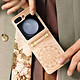 Avizar Coque pour Samsung Galaxy Z Flip 5 Motif fleur  Collection Mandala Blossom Rose gold pas cher