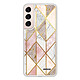 Evetane Coque Samsung Galaxy S22 5G 360 intégrale transparente Motif Marbre Rose Losange Tendance Coque Samsung Galaxy S22 5G 360 intégrale transparente Marbre Rose Losange Tendance