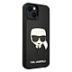 Karl Lagerfeld Coque pour iPhone 14 Plus Bi-matière Bords Rehaussés Noir - Fabriquée sous licence officielle, garantissant une qualité et une authenticité inégalées