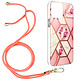 Avizar Coque iPhone 11 Pro Motif géométrique avec Cordon Amovible rose Coque de protection spécialement conçu pour iPhone 11 Pro.