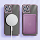 Avizar Coque Diamant pour iPhone 13 Pro Max Protection MagSafe Contour Strass Violet pas cher