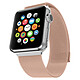 Avizar Bracelet Apple Watch 42 et 44 mm en Acier inoxydable - Rose gold Bracelet Milanais Apple Watch 42/44 mm