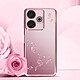 Avis Avizar Coque Silicone pour Xiaomi Redmi 13 Motif Fleurs Pailletées et Strass Rose Champagne