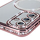 Avis Avizar Coque Diamant pour Samsung Galaxy A15 MagSafe Contour Strass Rose Champagne