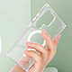 Avizar Coque MagSafe pour Samsung Galaxy S23 Ultra Silicone gel Coins renforcés  Transparent pas cher