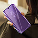 Avizar Étui pour Samsung Galaxy S24 Clapet Effet Miroir Support Stand Violet pas cher