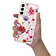 Evetane Coque Samsung Galaxy S22 5G 360 intégrale transparente Motif Fleurs Multicolores Tendance pas cher