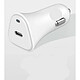 JUST GREEN Chargeur voiture USB C PD 25W Power Delivery Souple Blanc Ce chargeur 25W dispose de la fonctionnalité Power Delivery. Il est ainsi capable de recharger votre téléphone très rapidement.