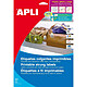 APLI Etui 200 Etiquettes à Fil Imprimables Coins Arrondis Multi-usage 22 x 35 mm Machine/Etiquette de prix