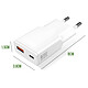 4smarts Chargeur Secteur USB-C GaN 20W + USB Format Compact Blanc pas cher