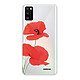 Evetane Coque Samsung Galaxy A41 360 intégrale transparente Motif Coquelicot Tendance Coque Samsung Galaxy A41 360 intégrale transparente Coquelicot Tendance