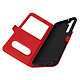 Avizar Housse Samsung Galaxy S22 Plus avec Clapet Double Fenêtre Support Vidéo rouge Étui de protection intégrale spécialement conçu pour votre Samsung Galaxy S22 Plus