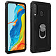 Avizar Coque Huawei P30 Lite Bi matières Bague Support Vidéo noir - Coque de protection spécialement conçue pour le appareil, Noir