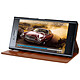 Acheter Avizar Étui pour Xperia XZ Premium Coque Clapet Portefeuille Cuir - Fonction stand Camel