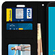 Avizar Housse Folio pour Samsung Galaxy J6 Étui Porte carte Fonction Support Noir pas cher