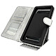 Avizar Etui à Pois Smartphone 5,0 à 5,3 Clapet Portefeuille Support et Miroir argent - Housse portefeuille universel à languette magnétique