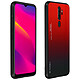 Avizar Coque Oppo A5 2020 et A9 2020 Design Dégradé Brillant Rigide Contour Gel Rouge Coque de protection conçue pour appareil.
