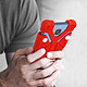 Avizar Coque smartphone 4.7 à 5.3 pouces Universel Bumper Silicone rouge Mode Support pas cher