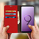 Avis Avizar Étui pour Samsung Galaxy S9 Plus Housse Cuir Portefeuille Fonction Support Rouge