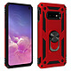 Avizar Coque Galaxy S10e Bi matière Rigide et Souple Bague Support Vidéo rouge - Coque de protection spécialement conçue pour le Samsung Galaxy S10e, Rouge