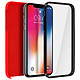 Avizar Coque iPhone X / XS Protection Silicone + Arrière Polycarbonate - Rouge Coque spécialement conçue pour appareil