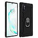 Avizar Coque pour Samsung Galaxy Note 10 Plus Bi matière Rigide Souple Bague Support Vidéo Noir Coque de protection spécialement conçue pour le Samsung Galaxy Note 10 Plus