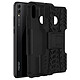 Avizar Coque Honor 8X Antichocs Silicone + Polycarbonate Support intégré Noir Coque protection antichocs pour appareil