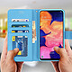Avis Avizar Housse pour Samsung Galaxy A10 Étui Portefeuille Porte-carte Support Vidéo Bleu
